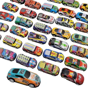 24-Piece Mini Cartoon Alloy Car Collection Set