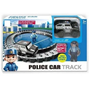 52 PCS Police Car Track – Flexible Track Set