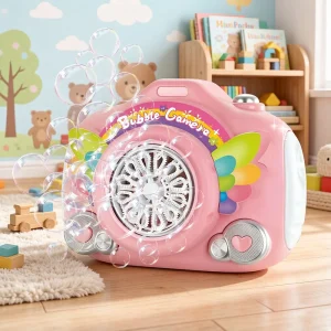 Rechargeable Automatic Bubble Gun for Kids